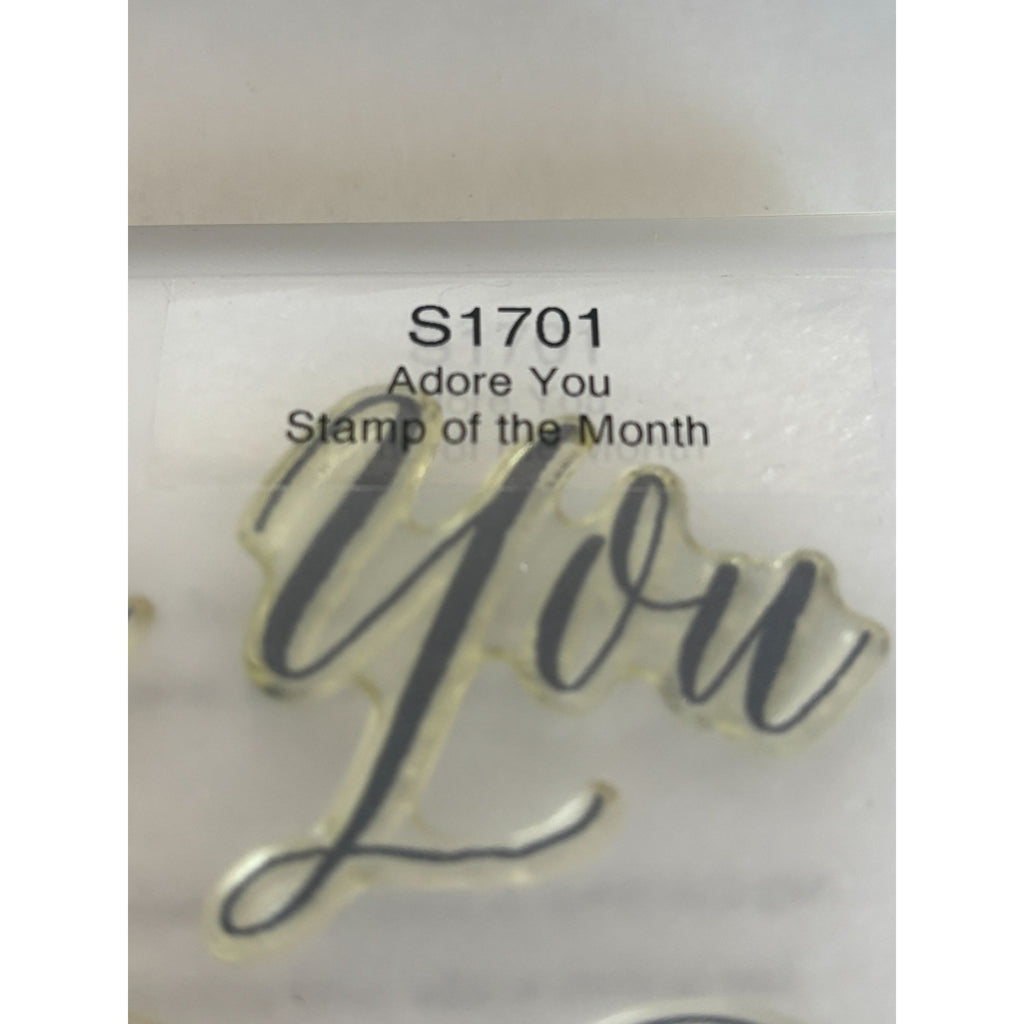 CTMH Acrylic Stamp Set Adore You I Love You Anniversary Card Making Words S1701