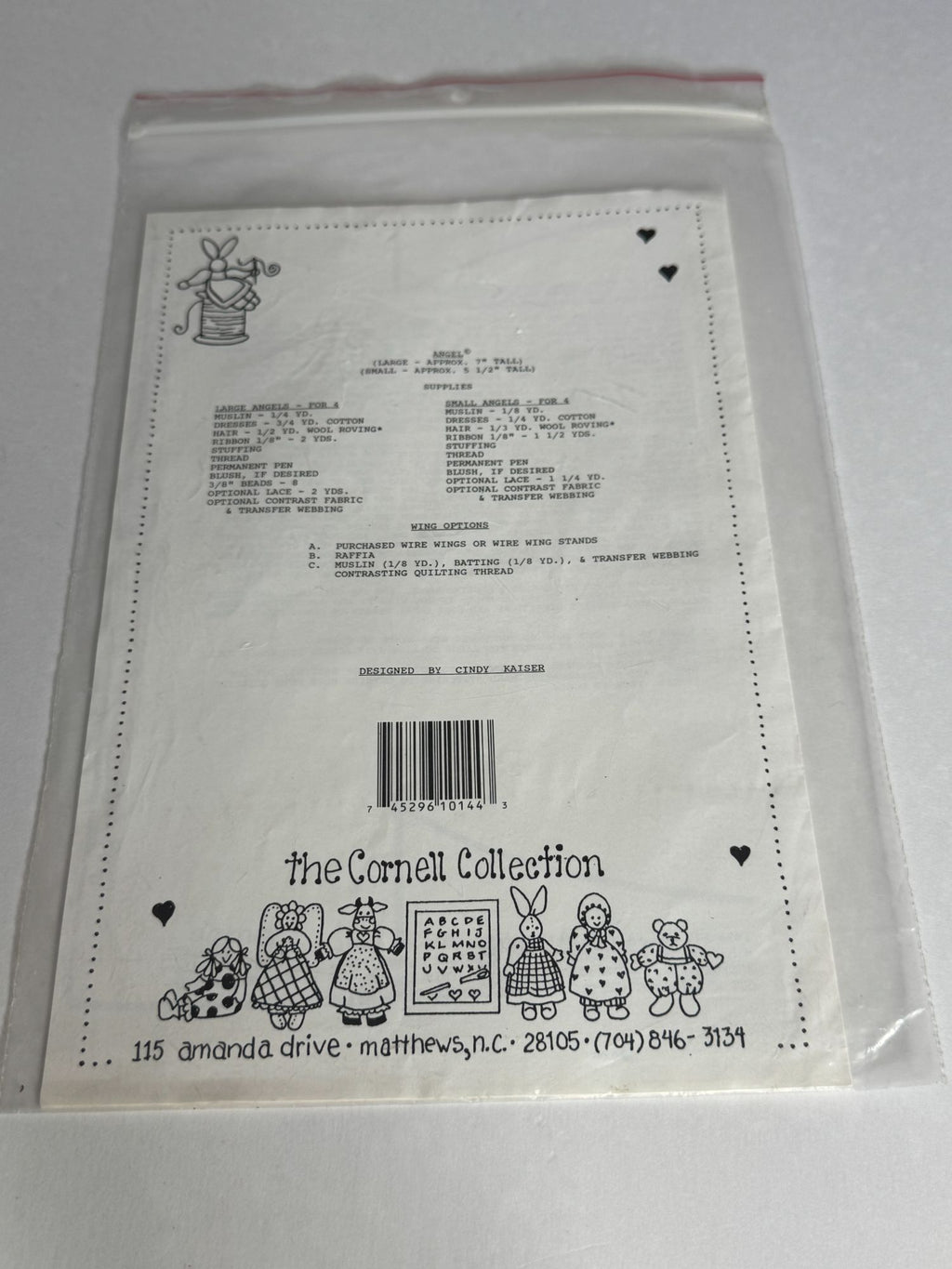 The Cornell Collection Angel Ornament Pattern Primitive Christmas Handmade Holiday Sewing  Doll