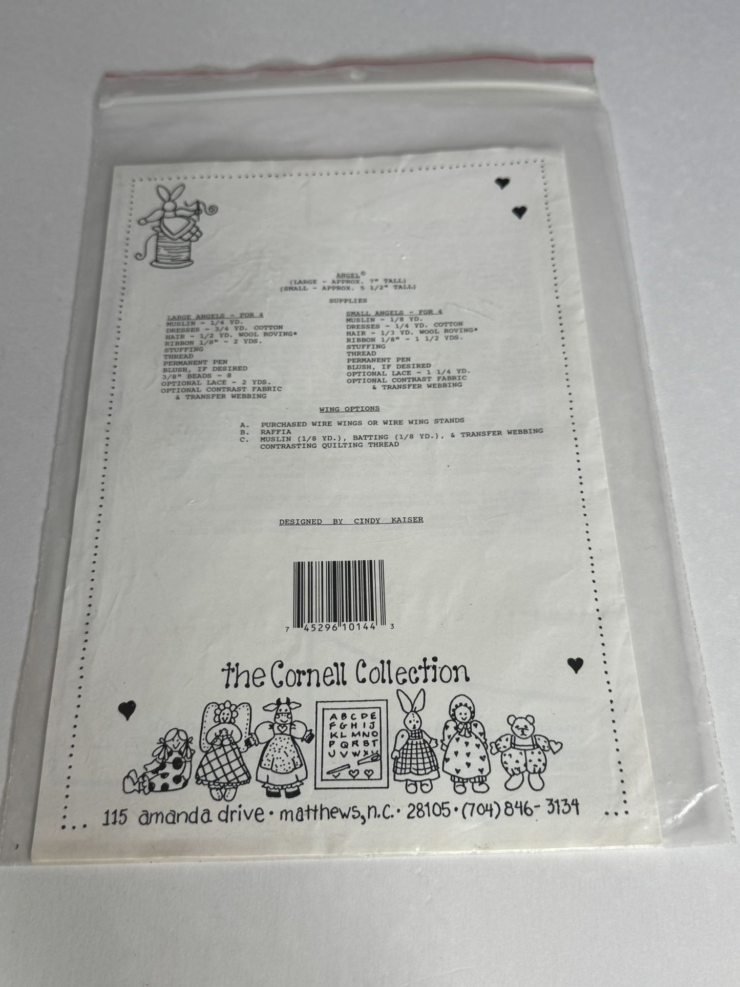 The Cornell Collection Angel Ornament Pattern Primitive Christmas Handmade Holiday Sewing  Doll