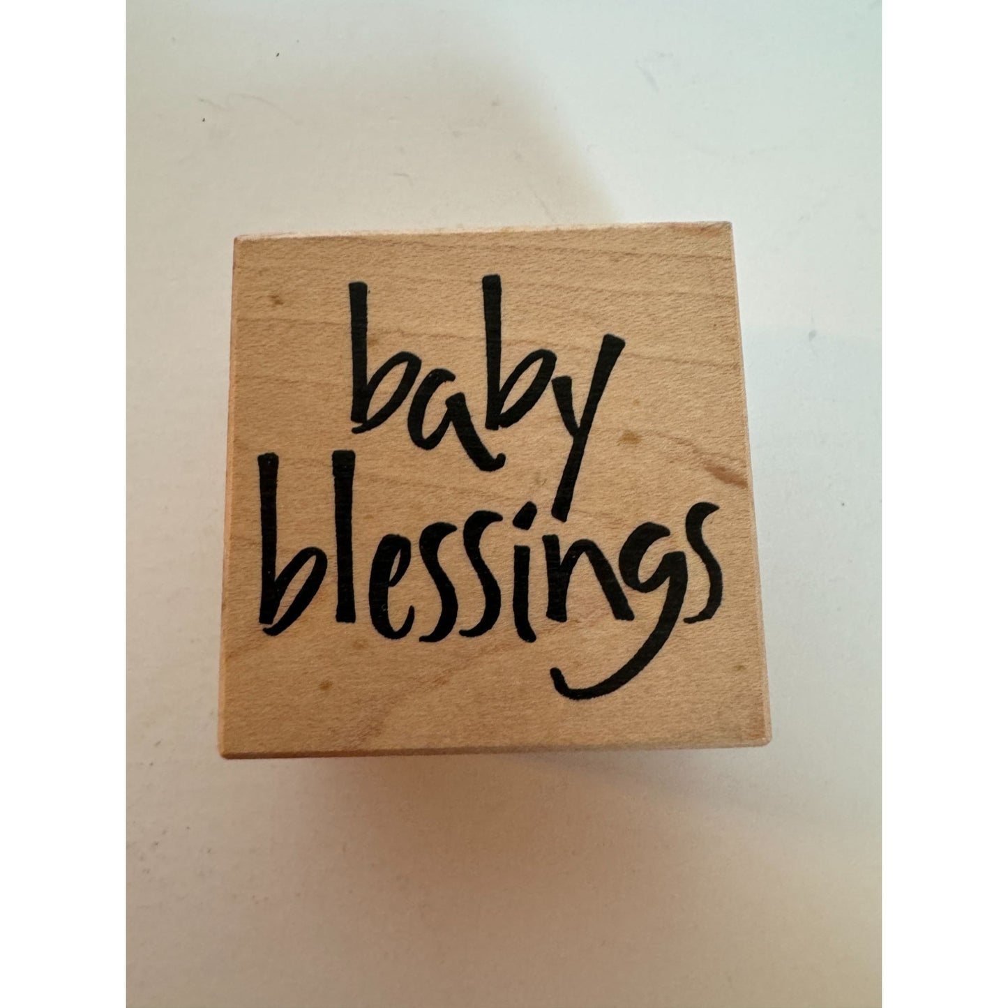 Wordsworth Rubber Stamp Baby Blessings Card Making Words Baby Shower Words