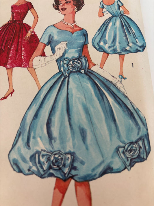 Simplicity Vintage Sewing Pattern 2766 Prom Dress Formal Dance 12 Bust 32 1950s