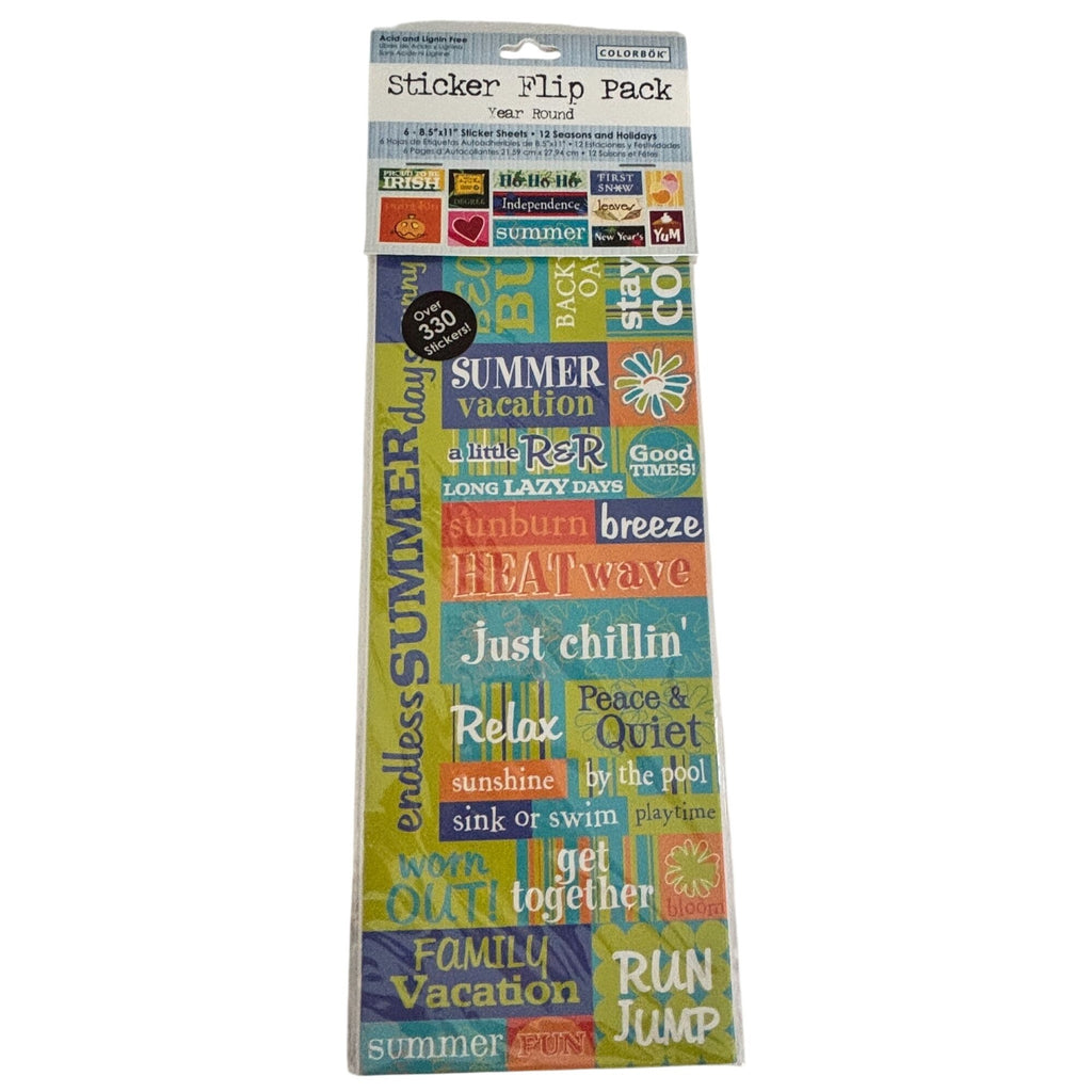 Colorbok Sticker Flip Pack Year Round 330 Stickers Seasonal Set Fourth of July