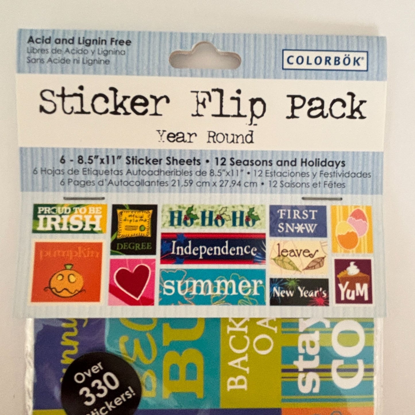 Colorbok Sticker Flip Pack Year Round 330 Stickers Seasonal Set Fourth of July