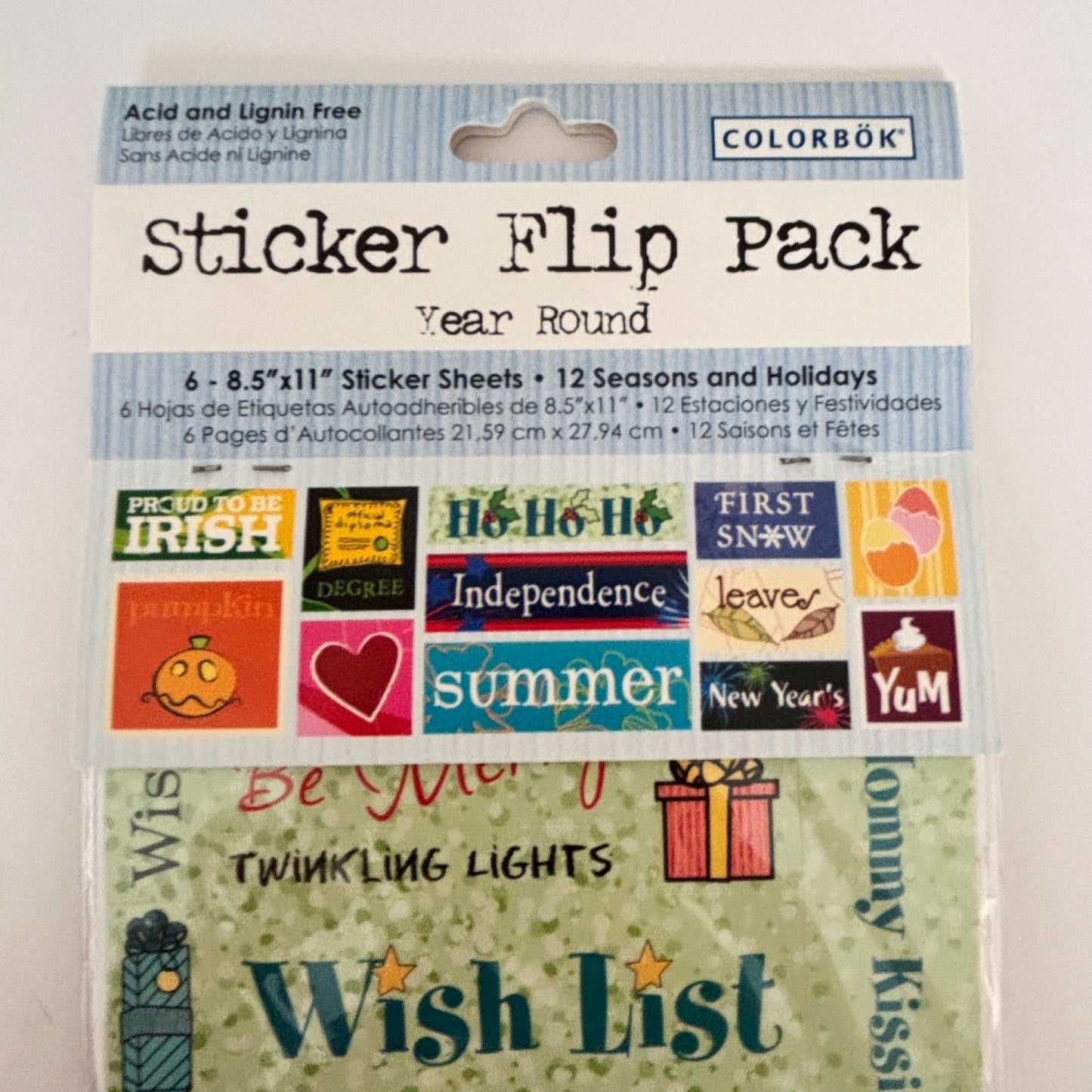 Colorbok Sticker Flip Pack Year Round 330 Stickers Seasonal Set Fourth of July