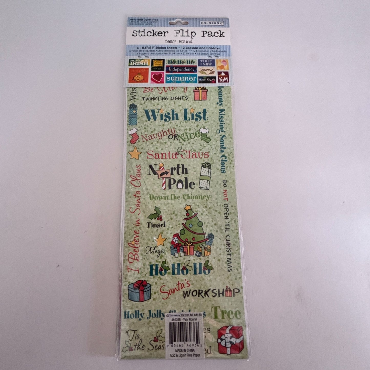Colorbok Sticker Flip Pack Year Round 330 Stickers Seasonal Set Fourth of July