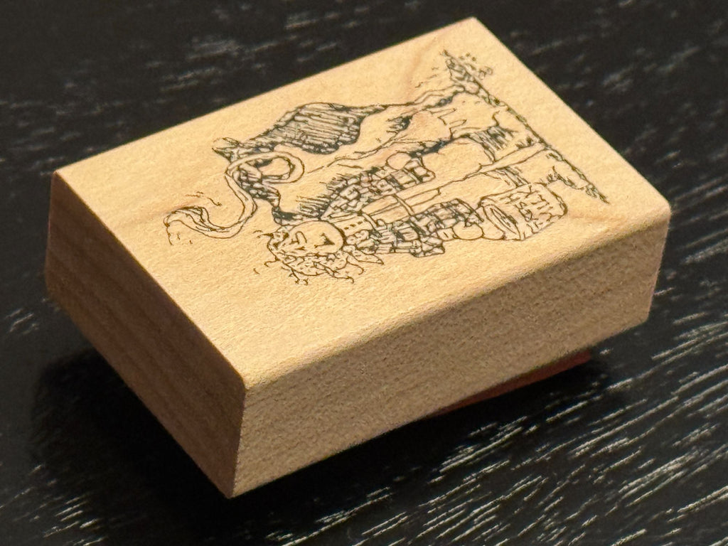 Judith Rubber Stamp Fresh Milk My Ladies Milking the Cow Farm Chores Mom Funny