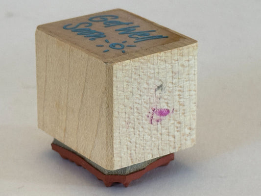 Get Well Soon Rubber Stamp Cardmaking Words Sentiment Friendship Sickness Health