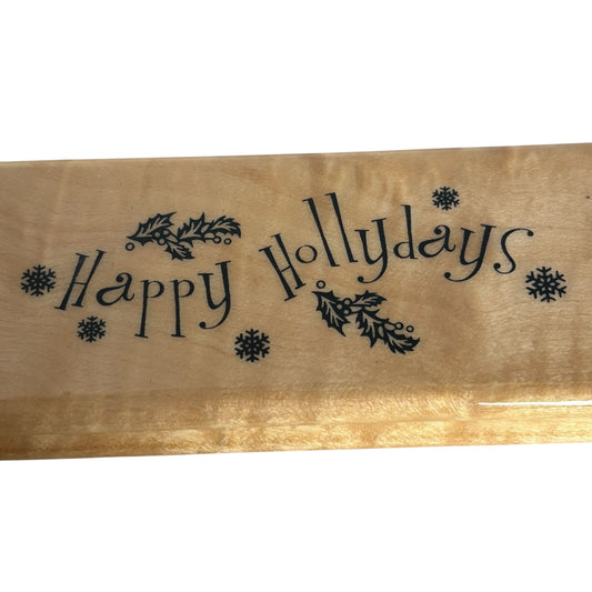 Anitas Rubber Stamp Happy Hollydays Holidays Pun Christmas Card Making Sentiment