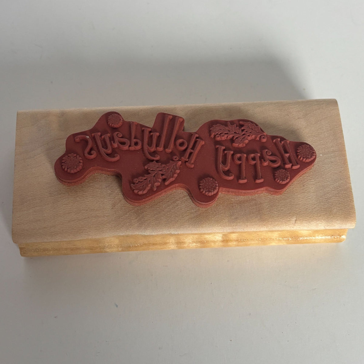 Anitas Rubber Stamp Happy Hollydays Holidays Pun Christmas Card Making Sentiment