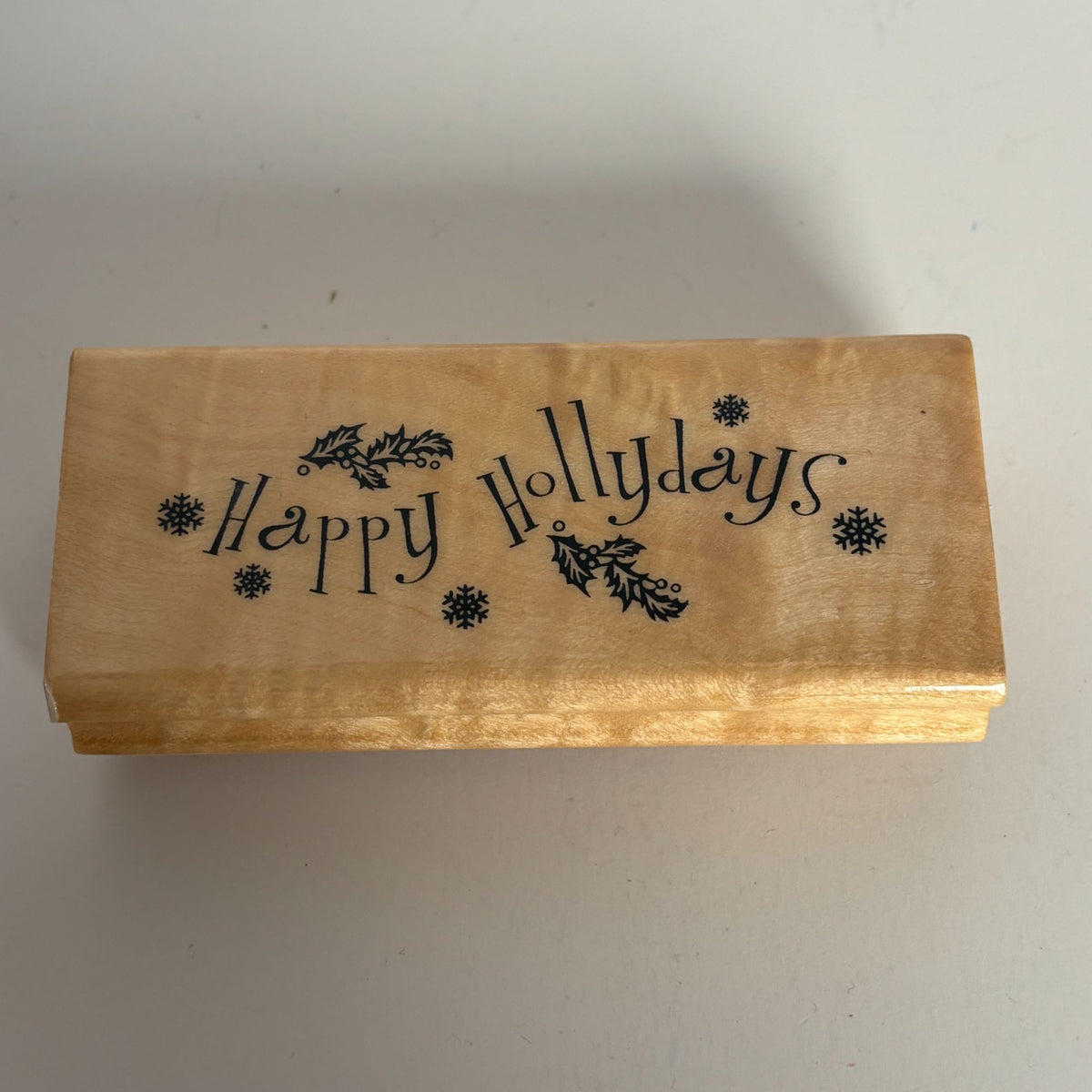 Anitas Rubber Stamp Happy Hollydays Holidays Pun Christmas Card Making Sentiment