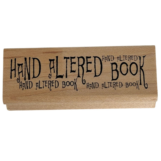 Stampers Anonymous Rubber Stamp Hand Altered Book Mixed Media Text Upcycling Creative Reuse E3-937