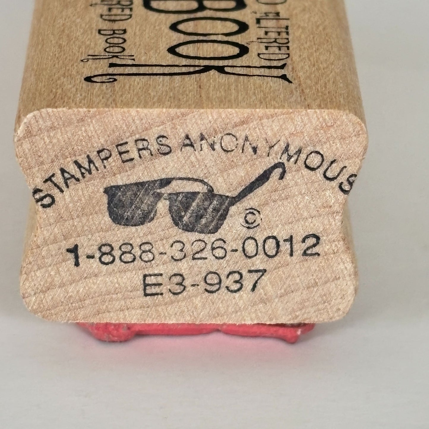 Stampers Anonymous Rubber Stamp Hand Altered Book Mixed Media Text Upcycling Creative Reuse E3-937