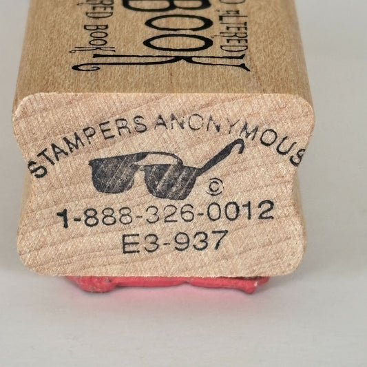 Stampers Anonymous Rubber Stamp Hand Altered Book Mixed Media Text Upcycling Creative Reuse E3-937