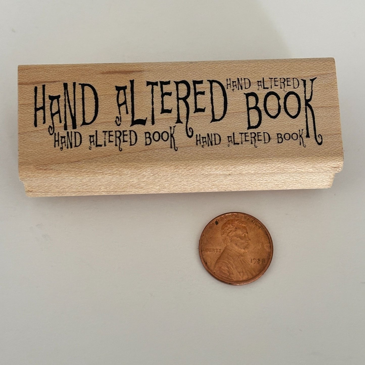 Stampers Anonymous Rubber Stamp Hand Altered Book Mixed Media Text Upcycling Creative Reuse E3-937