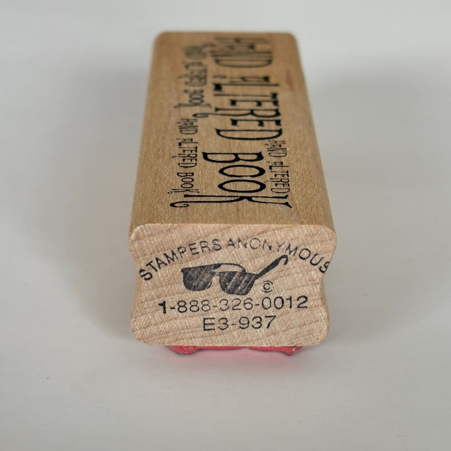 Stampers Anonymous Rubber Stamp Hand Altered Book Mixed Media Text Upcycling Creative Reuse E3-937
