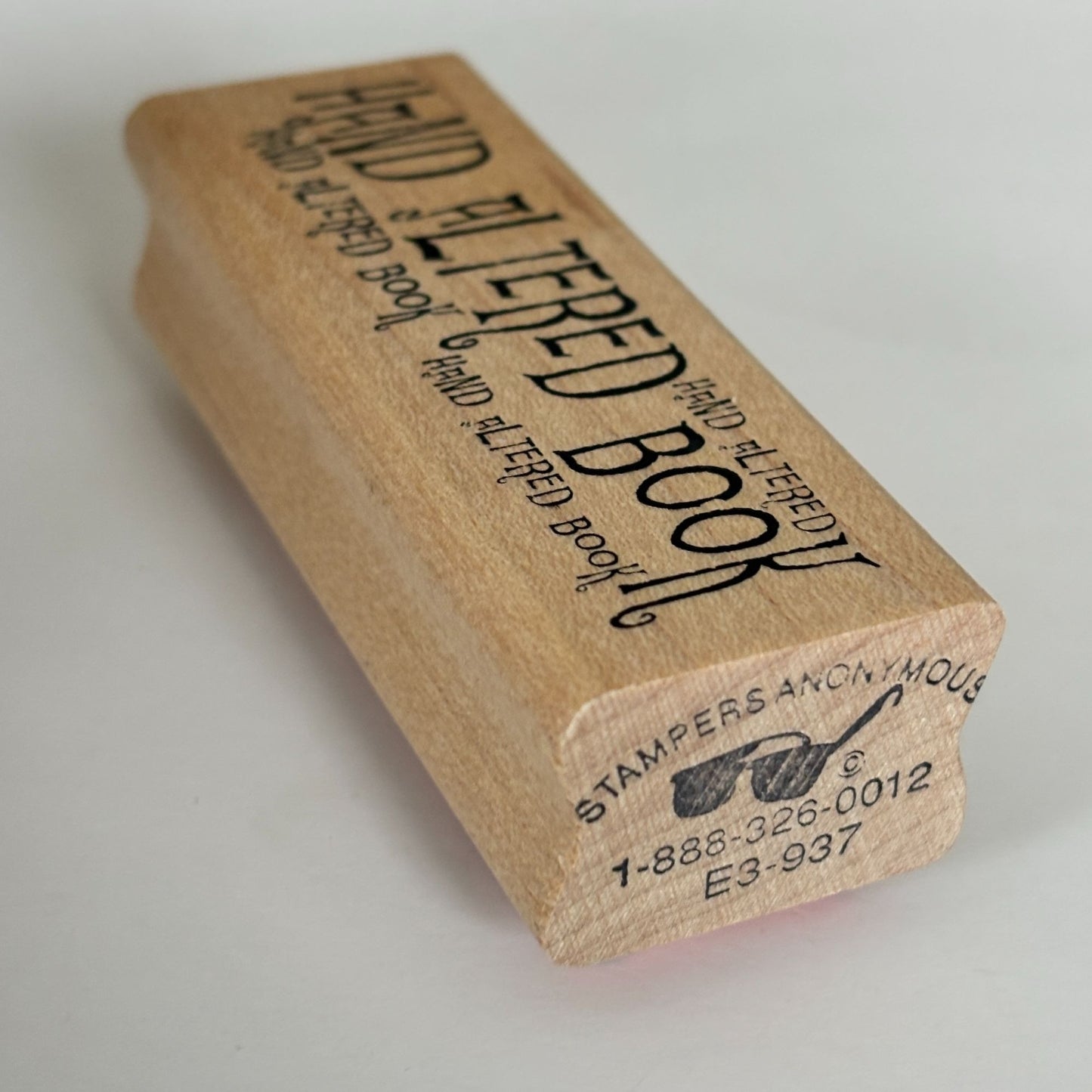 Stampers Anonymous Rubber Stamp Hand Altered Book Mixed Media Text Upcycling Creative Reuse E3-937