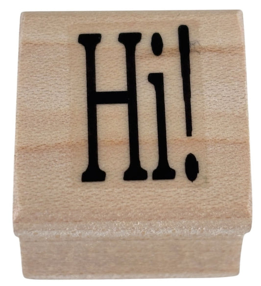 Hambro Rubber Stamp Hi Hello Friendship Card Making Crafting Scrapbooking Word