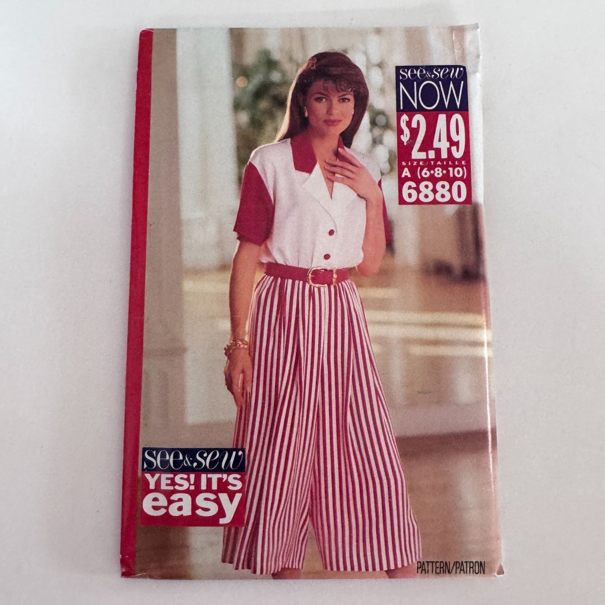 Butterick Sewing Pattern 6880 Misses 90s Culotte Dress Wide Leg 6-10 Easy Uncut Vintage