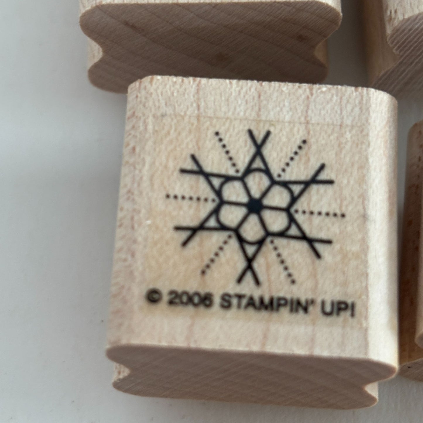Stampin Up Rubber Stamps Snow Flurries Set of 6 Snowflakes Small Christmas Craft