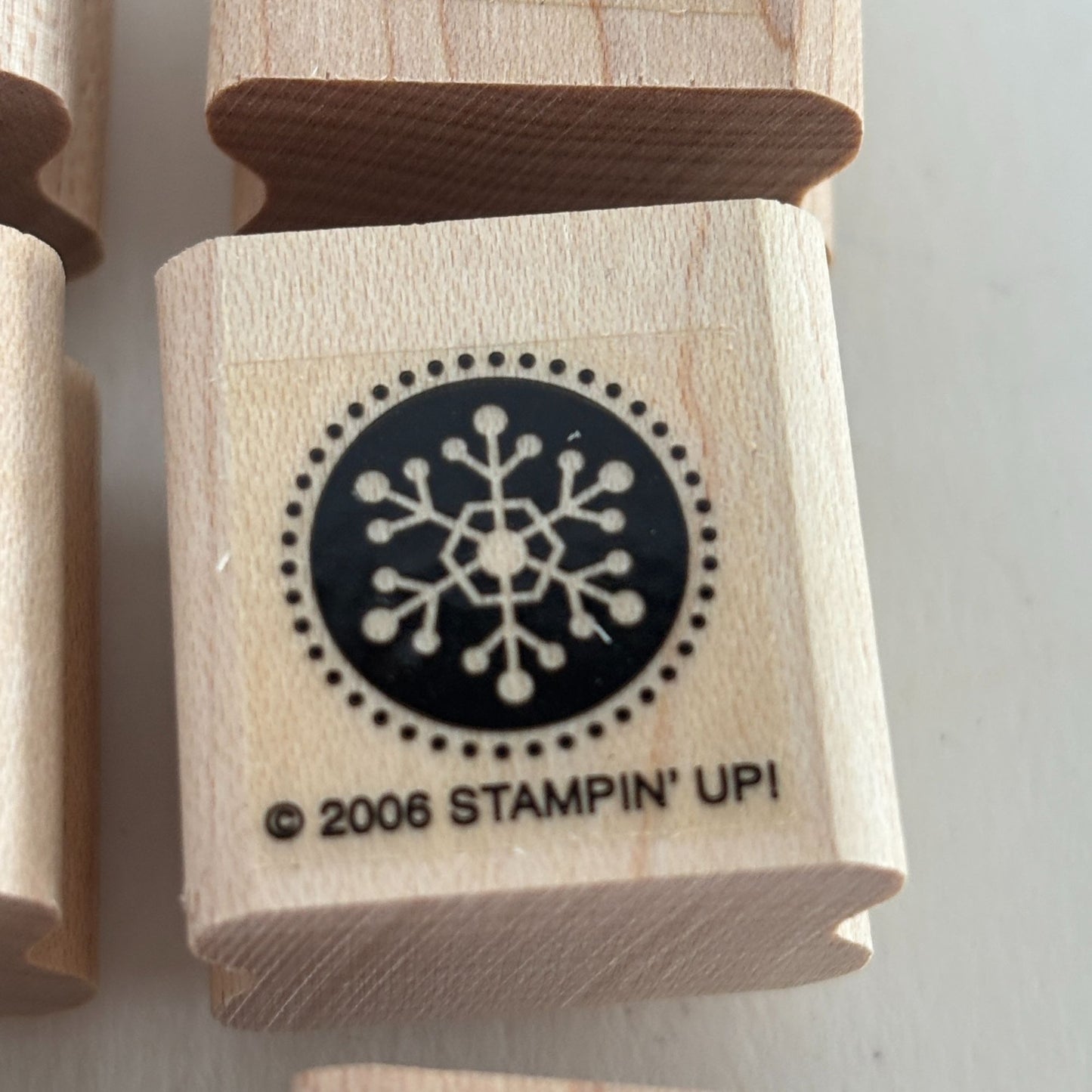 Stampin Up Rubber Stamps Snow Flurries Set of 6 Snowflakes Small Christmas Craft