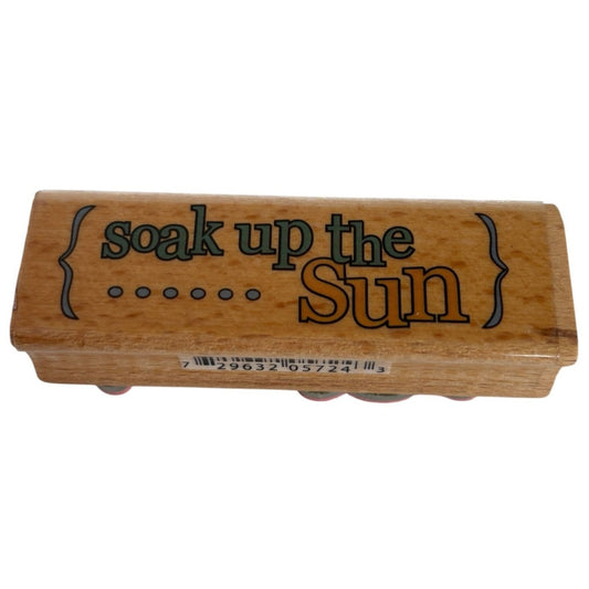Studio G Rubber Stamp Soak Up The Sun Words Beach Vacation Cruise Card Making