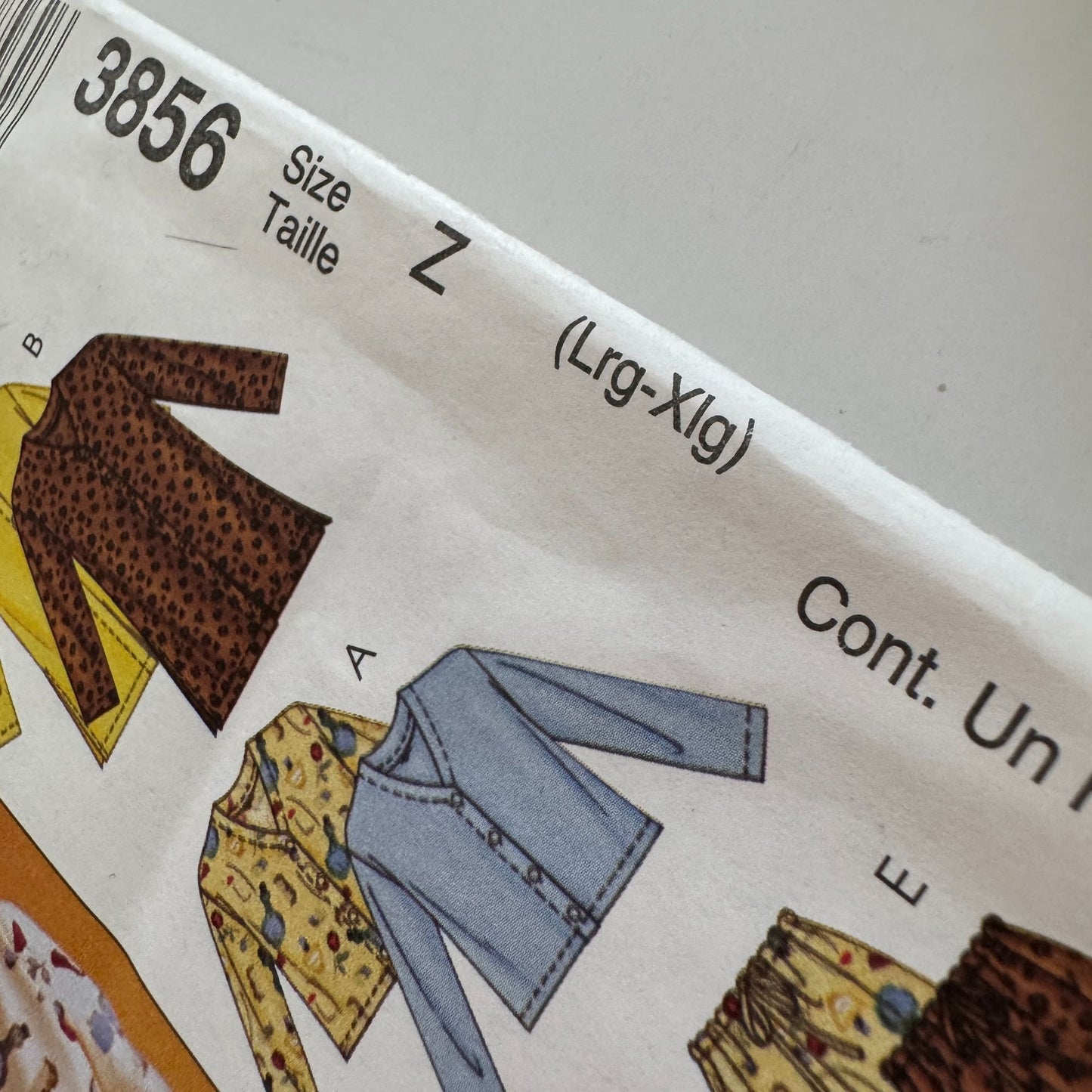 McCalls Sewing Pattern 3856 Pajamas Top Camisole Shorts Pants Easy L XL 16-22 UC