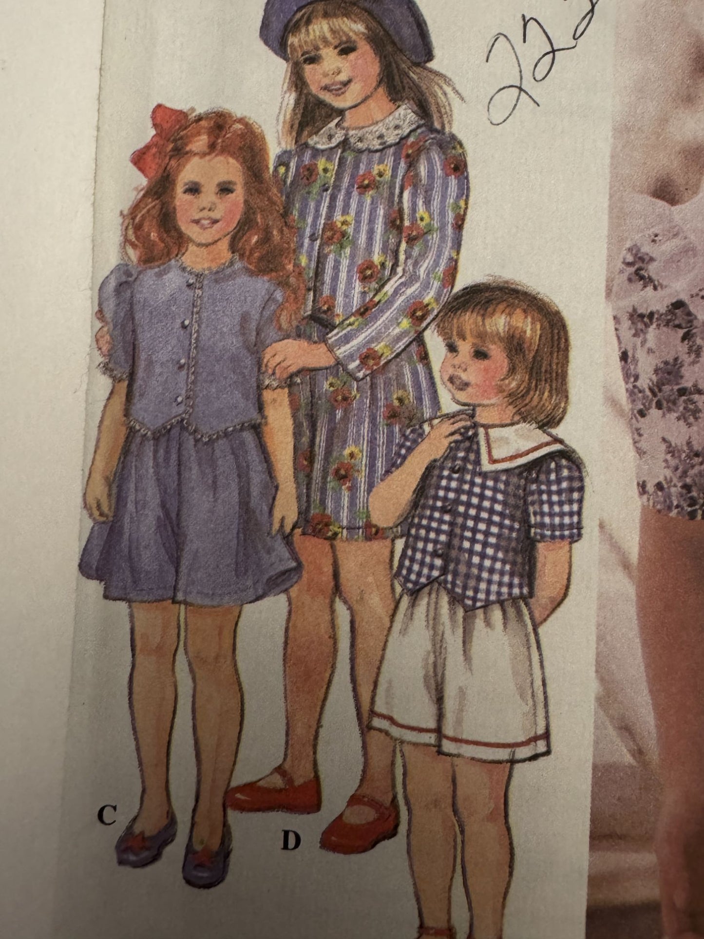 Simplicity Sewing Pattern 8906 Shirt Shorts Outfit Summer Easy Girls 2 3 4 Uncut