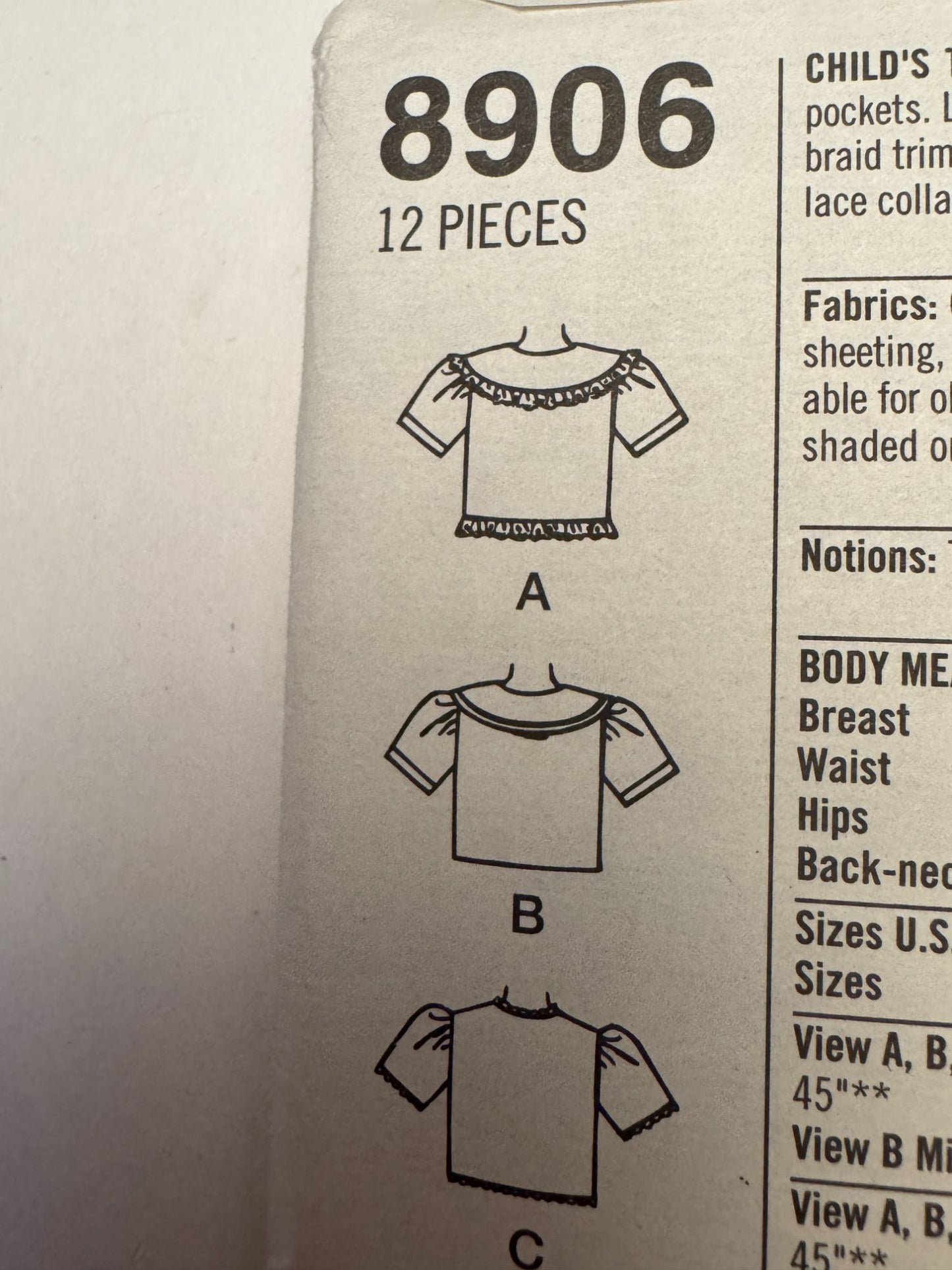 Simplicity Sewing Pattern 8906 Shirt Shorts Outfit Summer Easy Girls 2 3 4 Uncut