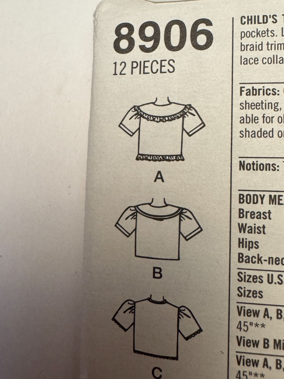 Simplicity Sewing Pattern 8906 Shirt Shorts Outfit Summer Easy Girls 2 3 4 Uncut