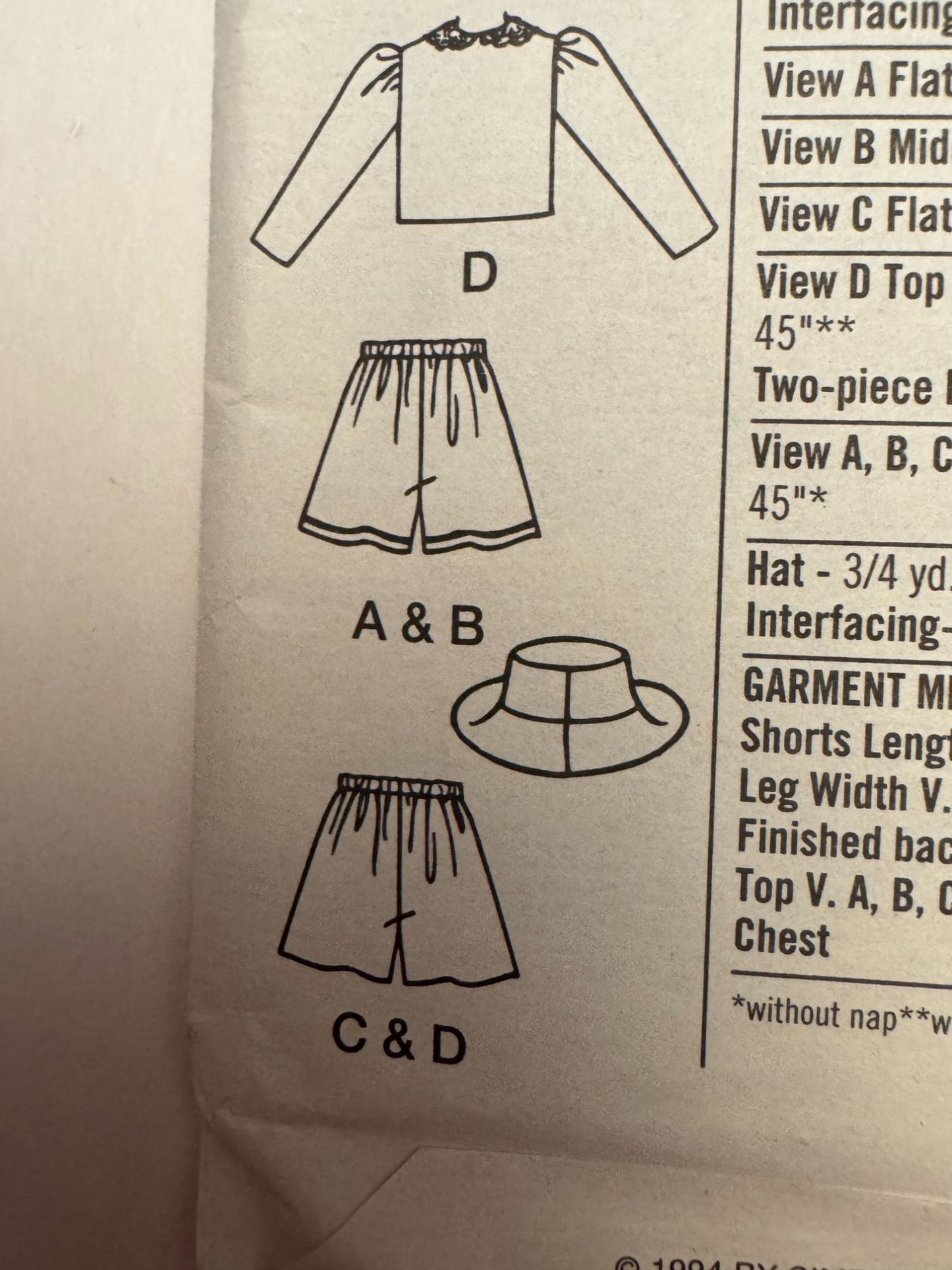 Simplicity Sewing Pattern 8906 Shirt Shorts Outfit Summer Easy Girls 2 3 4 Uncut