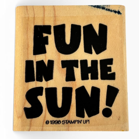 Stampin Up Rubber Stamp Fun In The Sun Beach Vacation Cruise Travel Summer Craft