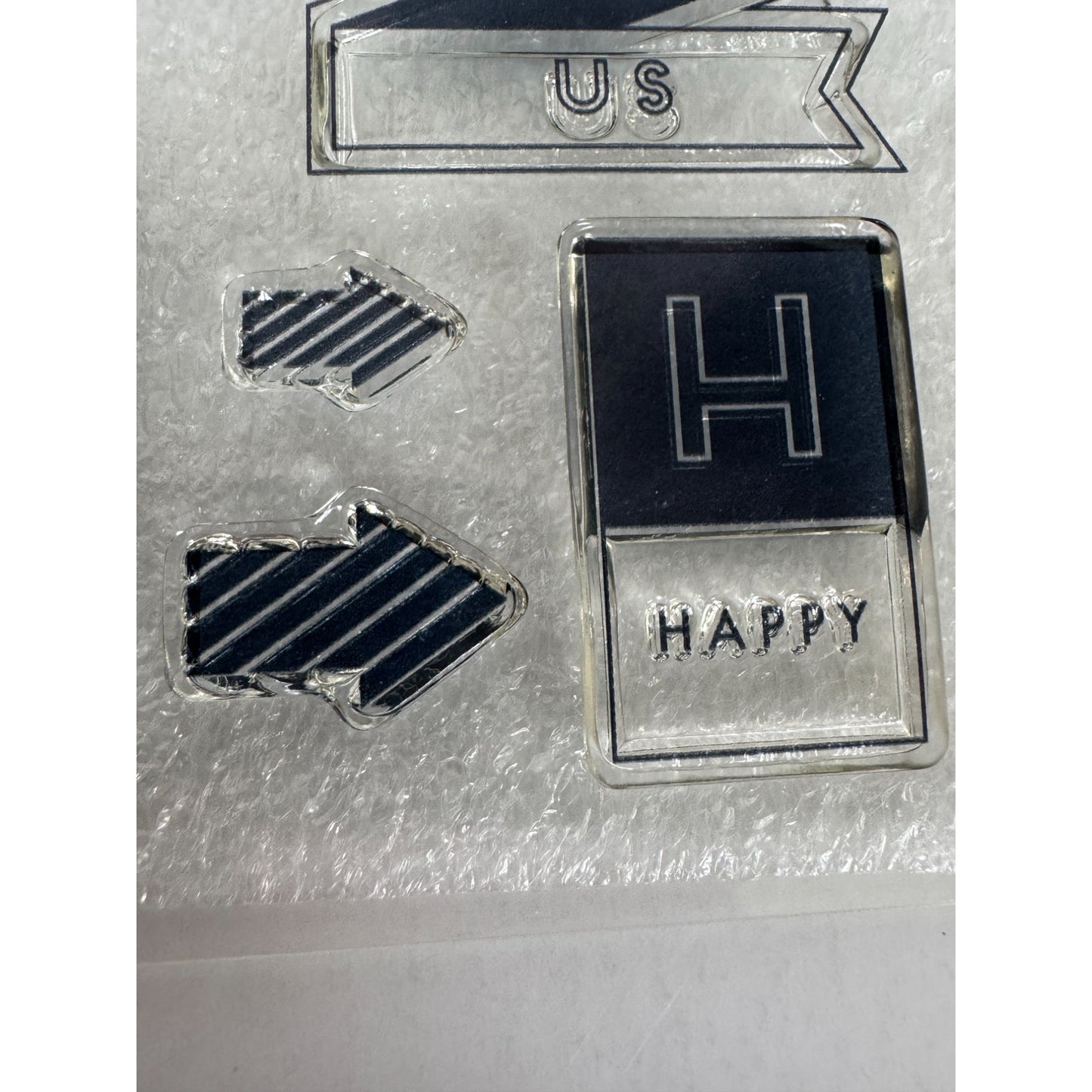 CTMH My Acrylix Acrylic Stamp Set Our Story Happiness Starts Here Arrows C1635