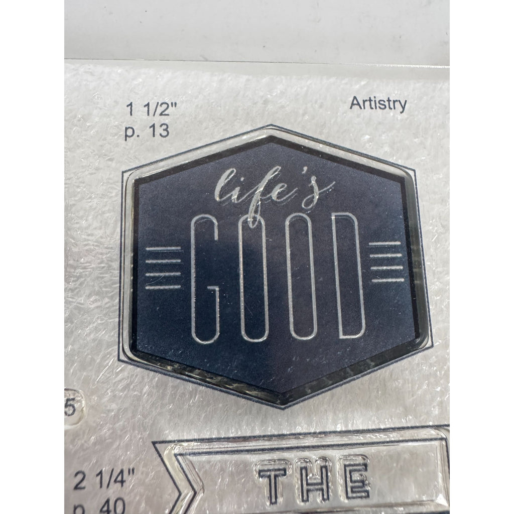 CTMH My Acrylix Acrylic Stamp Set Our Story Happiness Starts Here Arrows C1635