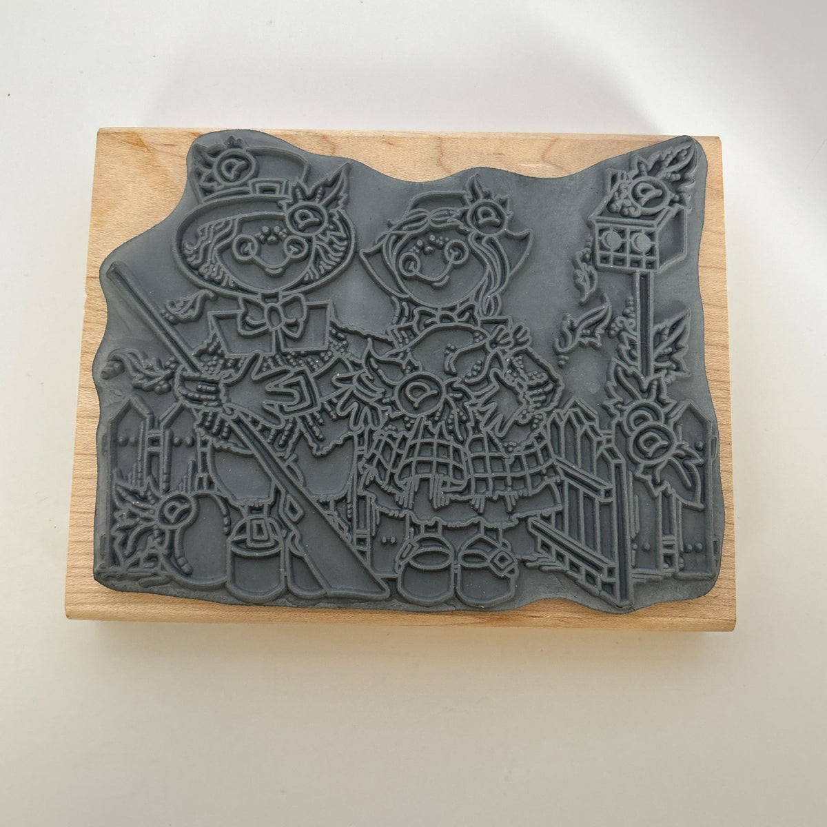 Stampendous Rubber Stamp Pilgrim Pair Our Kids Thanksgiving Turkey Large Cardmaking Open Line Big