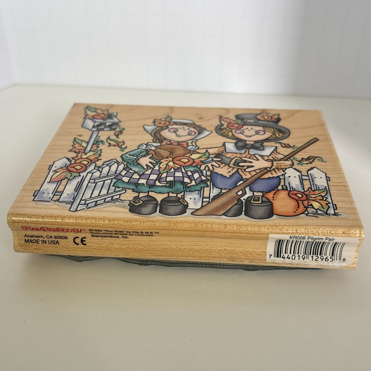 Stampendous Rubber Stamp Pilgrim Pair Our Kids Thanksgiving Turkey Large Cardmaking Open Line Big