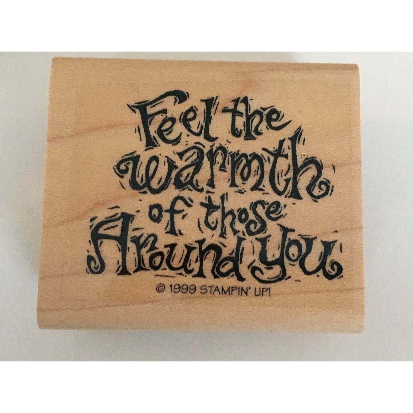 Stampin Up Rubber Stamp Feel The Warmth Christmas Winter Holiday Pine Cone Card