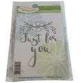 Fun Stampers Journey Rubber Stamp Bloom Just For You Flower Card Making Gift Tag