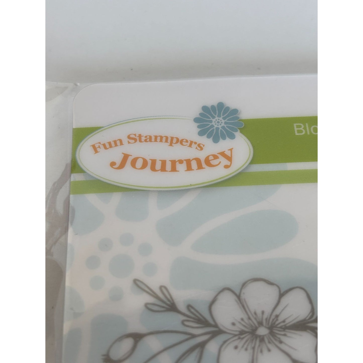 Fun Stampers Journey Rubber Stamp Bloom Just For You Flower Card Making Gift Tag