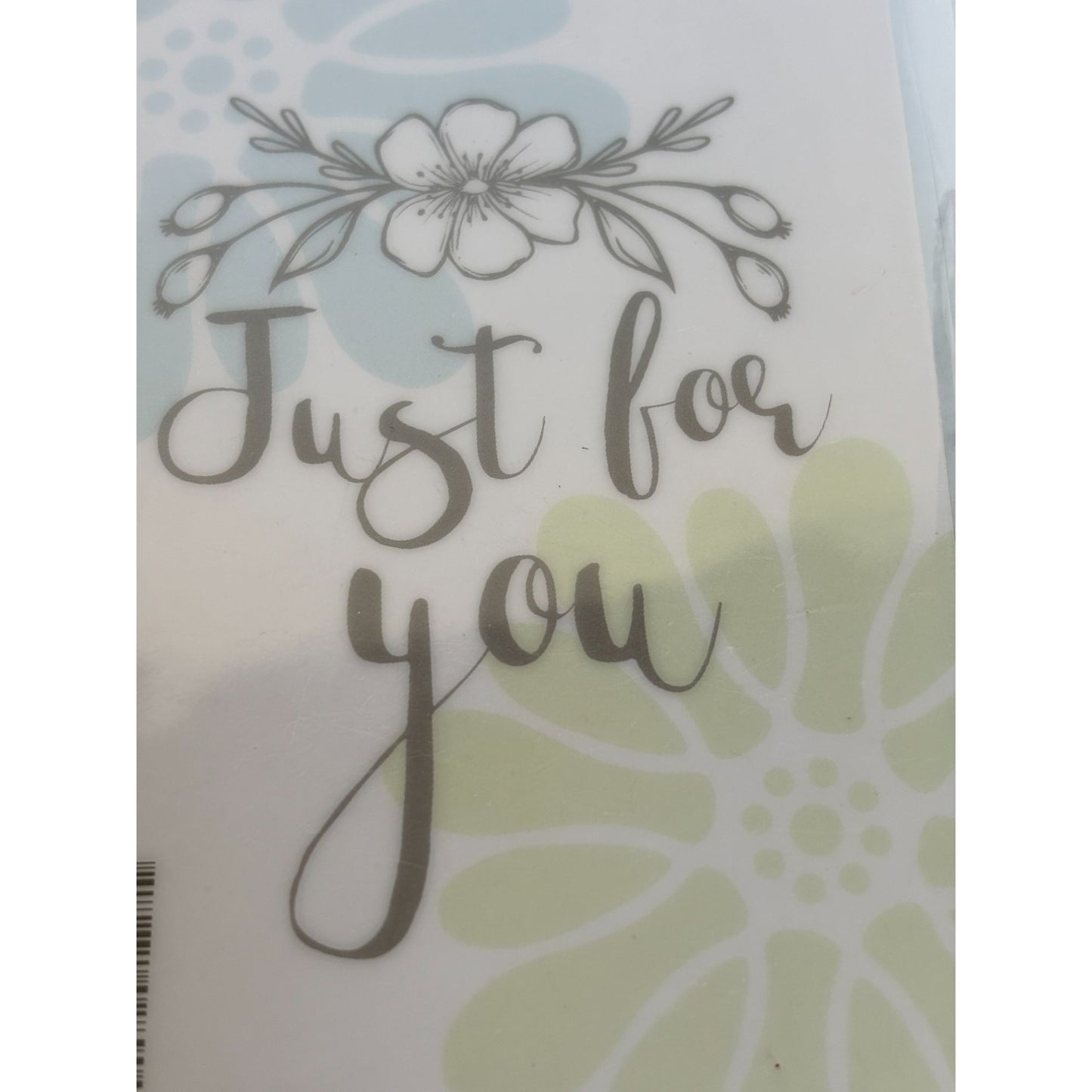 Fun Stampers Journey Rubber Stamp Bloom Just For You Flower Card Making Gift Tag