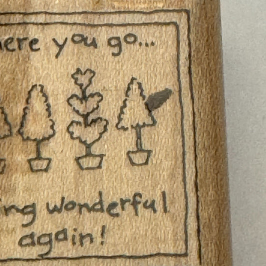 Stampin Up Rubber Stamp There You Go Being Wonderful Again Topiary Card Making