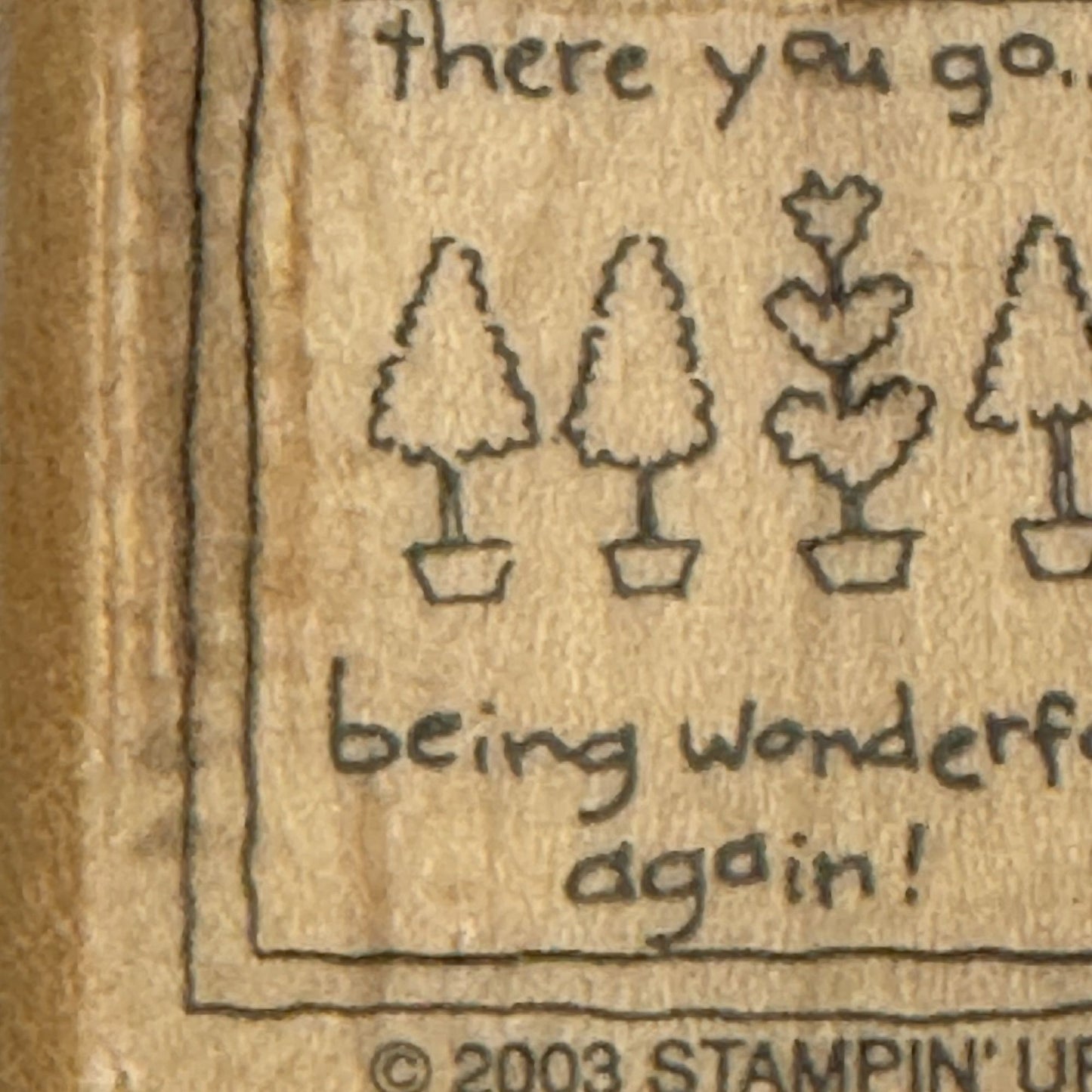 Stampin Up Rubber Stamp There You Go Being Wonderful Again Topiary Card Making
