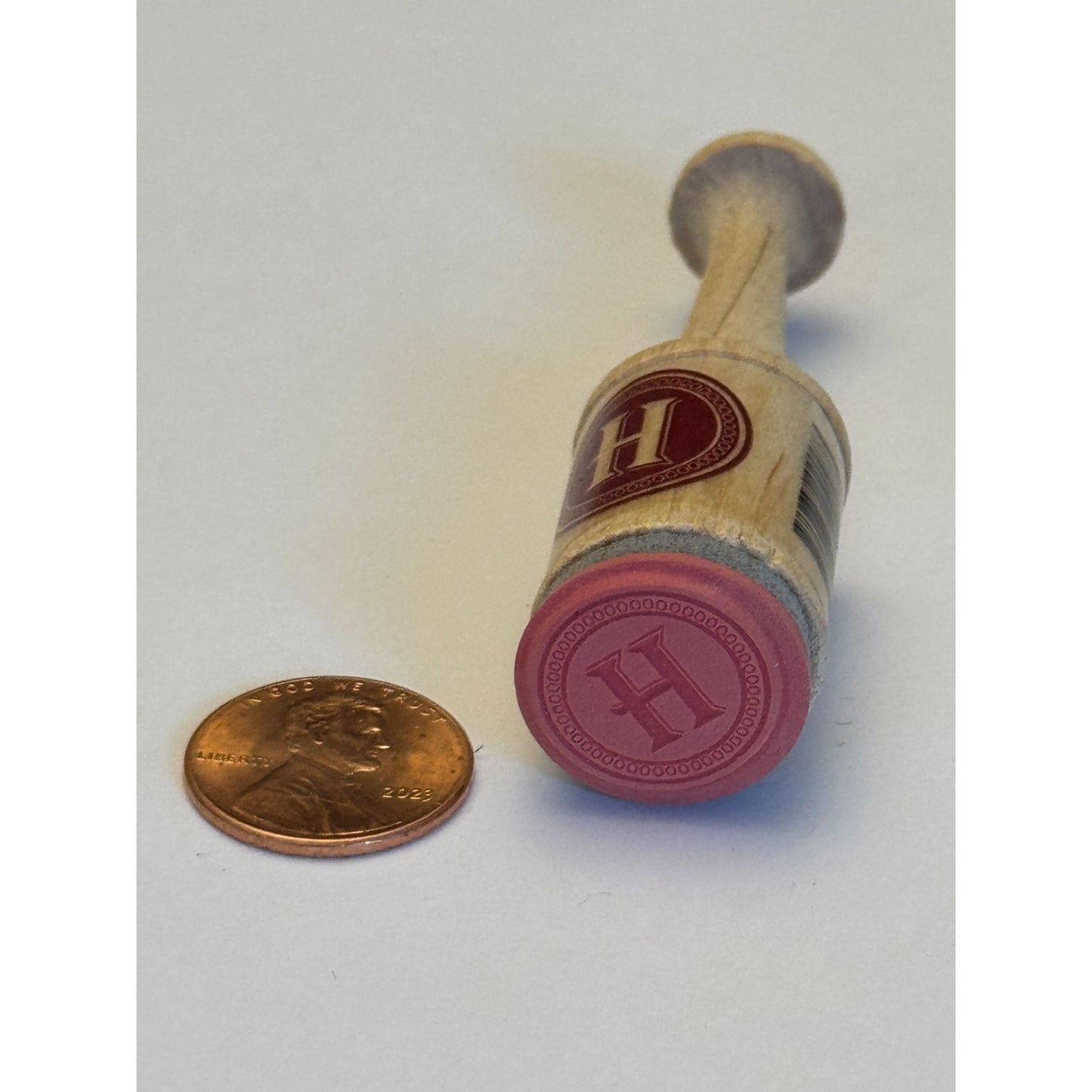Hampton Art Rubber Stamp Letter H Initial Little Classic Card Making Craft Wood