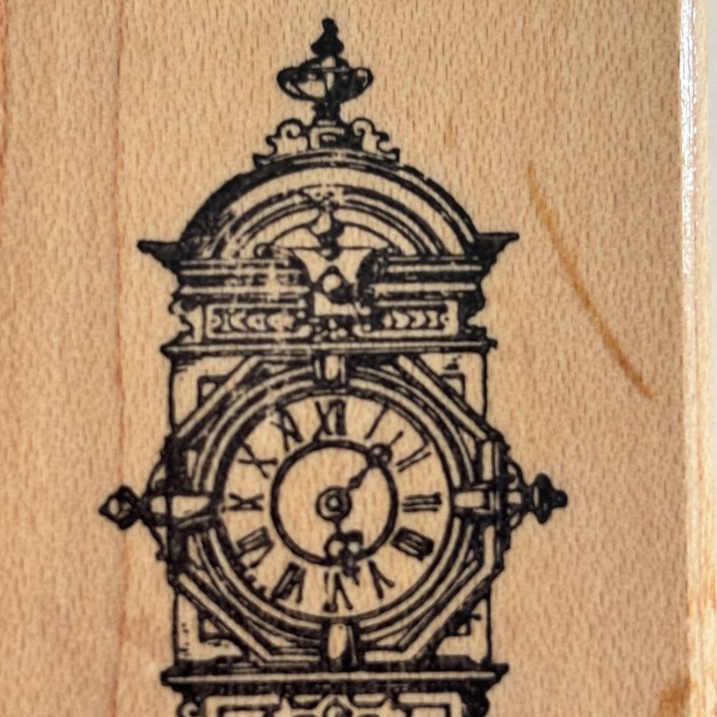 Ornamentum Rubber Stamp Ornate Grandfather Clock Steampunk Time Antique Craft Cardmaking Junk Journaling Scrapbooking
