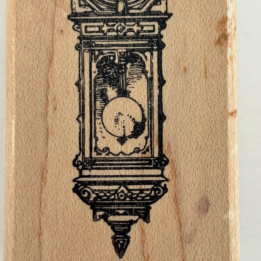 Ornamentum Rubber Stamp Ornate Grandfather Clock Steampunk Time Antique Craft Cardmaking Junk Journaling Scrapbooking