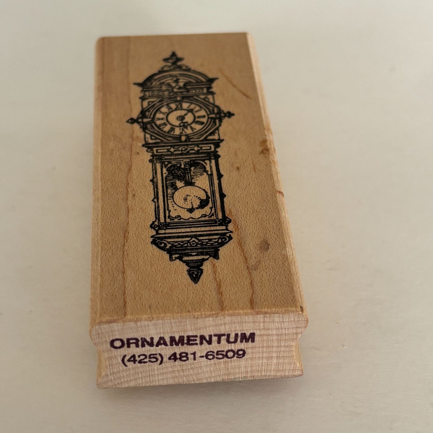 Ornamentum Rubber Stamp Ornate Grandfather Clock Steampunk Time Antique Craft Cardmaking Junk Journaling Scrapbooking