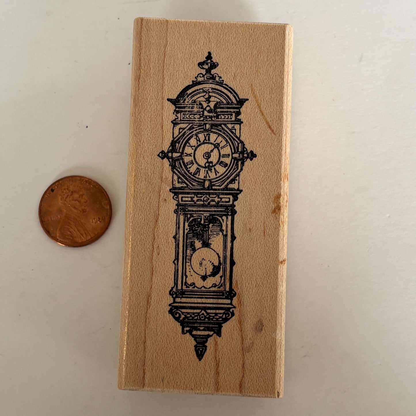 Ornamentum Rubber Stamp Ornate Grandfather Clock Steampunk Time Antique Craft Cardmaking Junk Journaling Scrapbooking