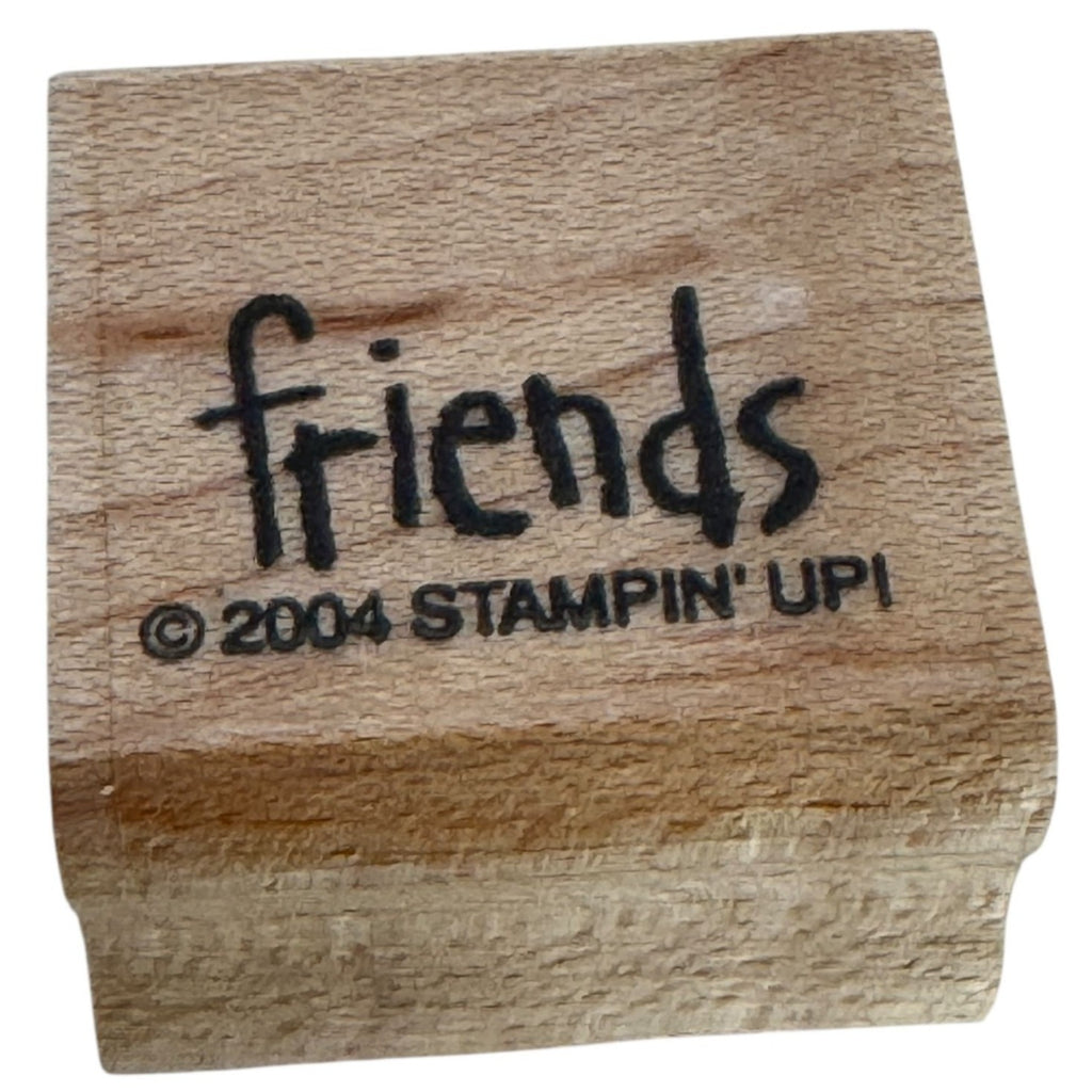 Stampin Up Rubber Stamp Friends Small Word Sentiment Friendship Card Making