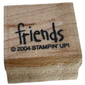 Stampin Up Rubber Stamp Friends Small Word Sentiment Friendship Card Making