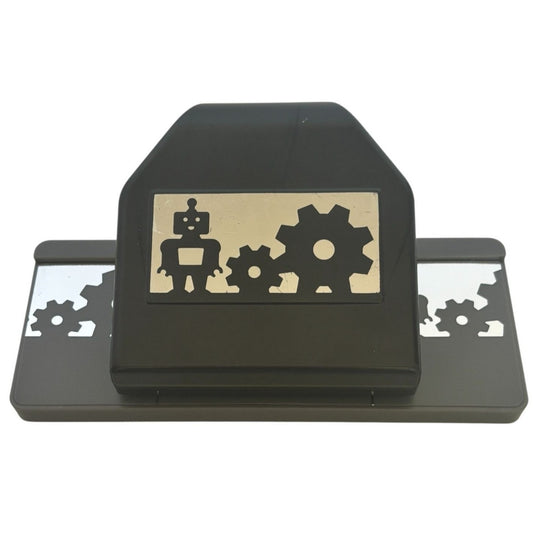 EK Success Robots Gear Border Paper Punch Large Edger Craft Tool Science STEM