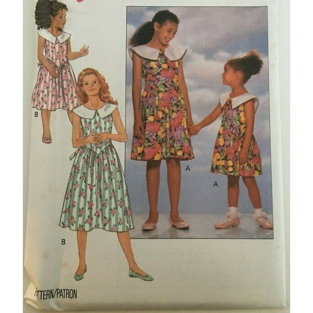 Butterick Sewing Pattern 6090 Girls Dress Sleeveless Spring Summer 7 8 10 Uncut